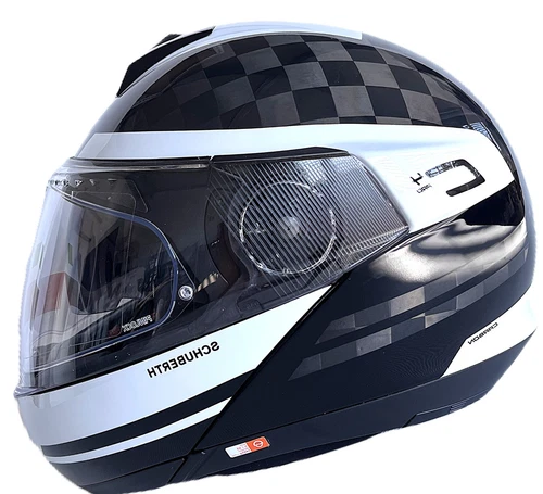 Schuberth C4 Pro Carbon Tempest White Flip Up Helmet White Size XS + S