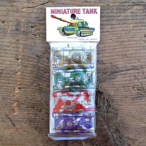 Vintage Original 1960s MINIATURE TANKS Tin Lithograph Toy Tank MADE IN JAPAN  - Picture 1 of 4