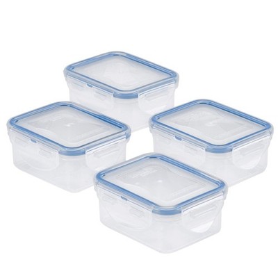 LOCK & LOCK Easy Essentials Food Storage Container Set, 4-Piece -Clear