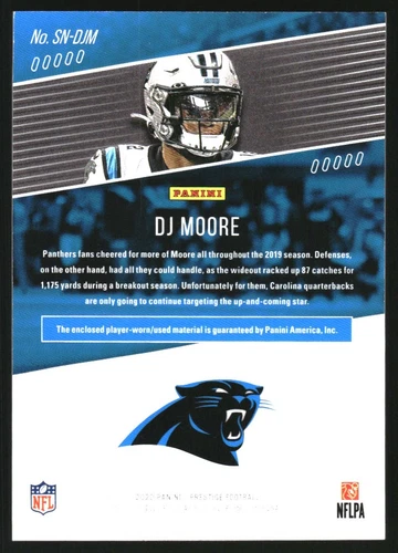 2020 Prestige Stars of the NFL Jerseys #23 D.J. Moore Jersey - Picture 2 of 2