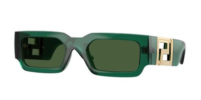 VERSACE VE4506U 514471 Transparent Green Dark Green 54 mm Men's Sunglasses
