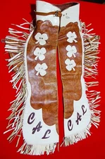 ANTIQUE RARE HAND MADE WESTERN BULL RIDING RODEO COWBOY CHAPS ~ RANCH ESTATE