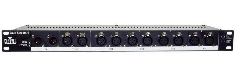 2 Chauvet DJ DATASTREAM4 Data Stream 4 DMX-512 1 to 4 Optical Splitters - Image 2 of 4