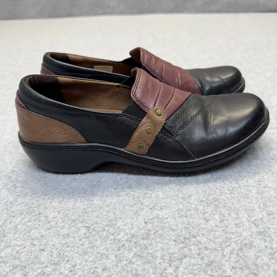 Zapatos Aravon para mujer talla 8 Danielle-AR negros rojos zapatos informales cuero cómodos Foto 4 de 4