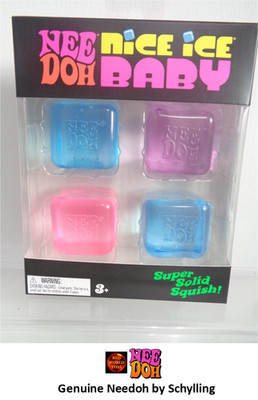 Original Schylling Needoh Nice Ice Baby Zappeln Angst Spielzeug 4er Set - Neu Versiegelt