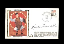 Rick Ferrell Signed 1984 Cooperstown First Day Cover Cache FDC Red Sox Autograph
