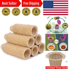 Sustainable 300 Count Natural Coffee Filters for All Reusable Pods - Hassle-Free