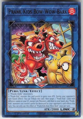 PRANK-KIDS BOW-WOW-BARK MGED-EN115 RARE MAXIMUM GOLD: EL DORADO YU-GI-OH LP