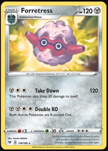 Forretress - 114/185 - Rare (Hp) Vivid Voltage - Metal Pokémon
