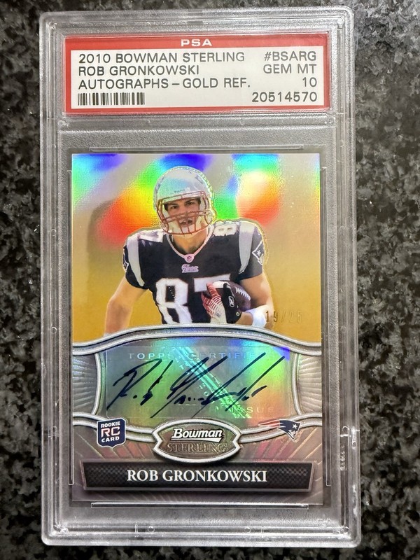 2010 Bowman Sterling Rob Gronkowski Rookie Auto PSA 10 Gold Refractor #/25 Gem