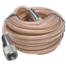 18 Ft CB Radio Coax Cable PL-259 Mini 8 Antenna Cable Low Loss RG-8X Clear NEW