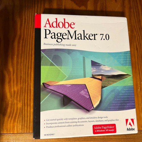 Adobe PageMaker 7.0 Upgrade for Windows Full Retail NEW Sealed Version With Box