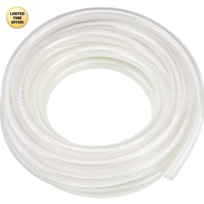 #ad High Pressure Clear PVC Vinyl Tubing 25 Ft 1quot; ID Heavy Duty Reinforced Hose $84.97