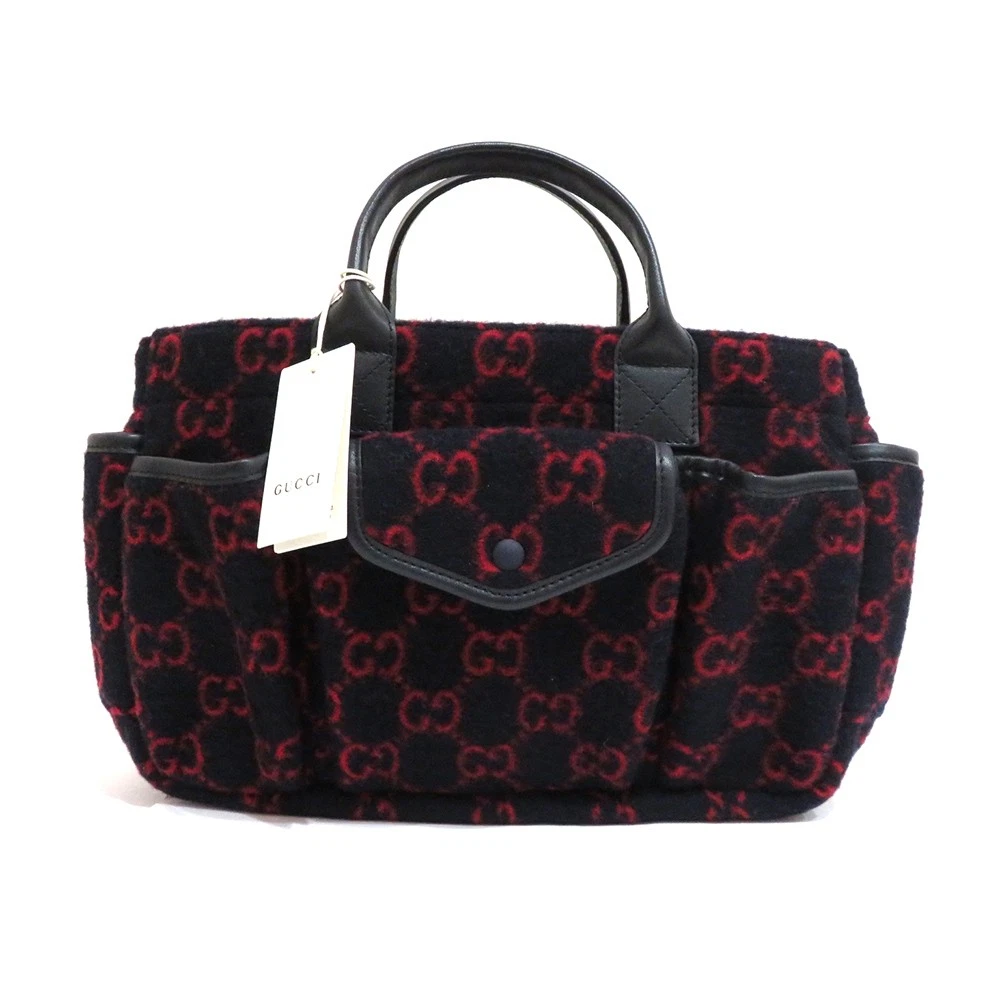 Sac femme Gucci laine noir motif GG NS 3,7