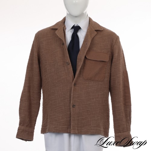 NWT #1 MENSWEAR 3Sixteen Thick Heavy Dobby Potato Sack Tweed Overshirt Shacket L