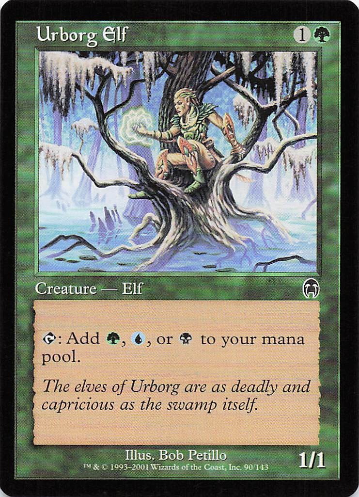 Urborg Elf 90 Common 2001 Apocalypse Magic: The Gathering Lightly Played