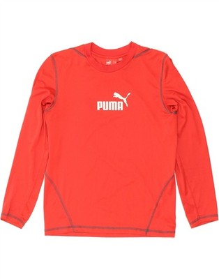 Puma Herren Graphic Top Langarm Small Rot AE20