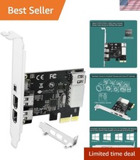4-Port PCIE-1394A FireWire Expansion Card for Windows - 400Mbps Data Transfer