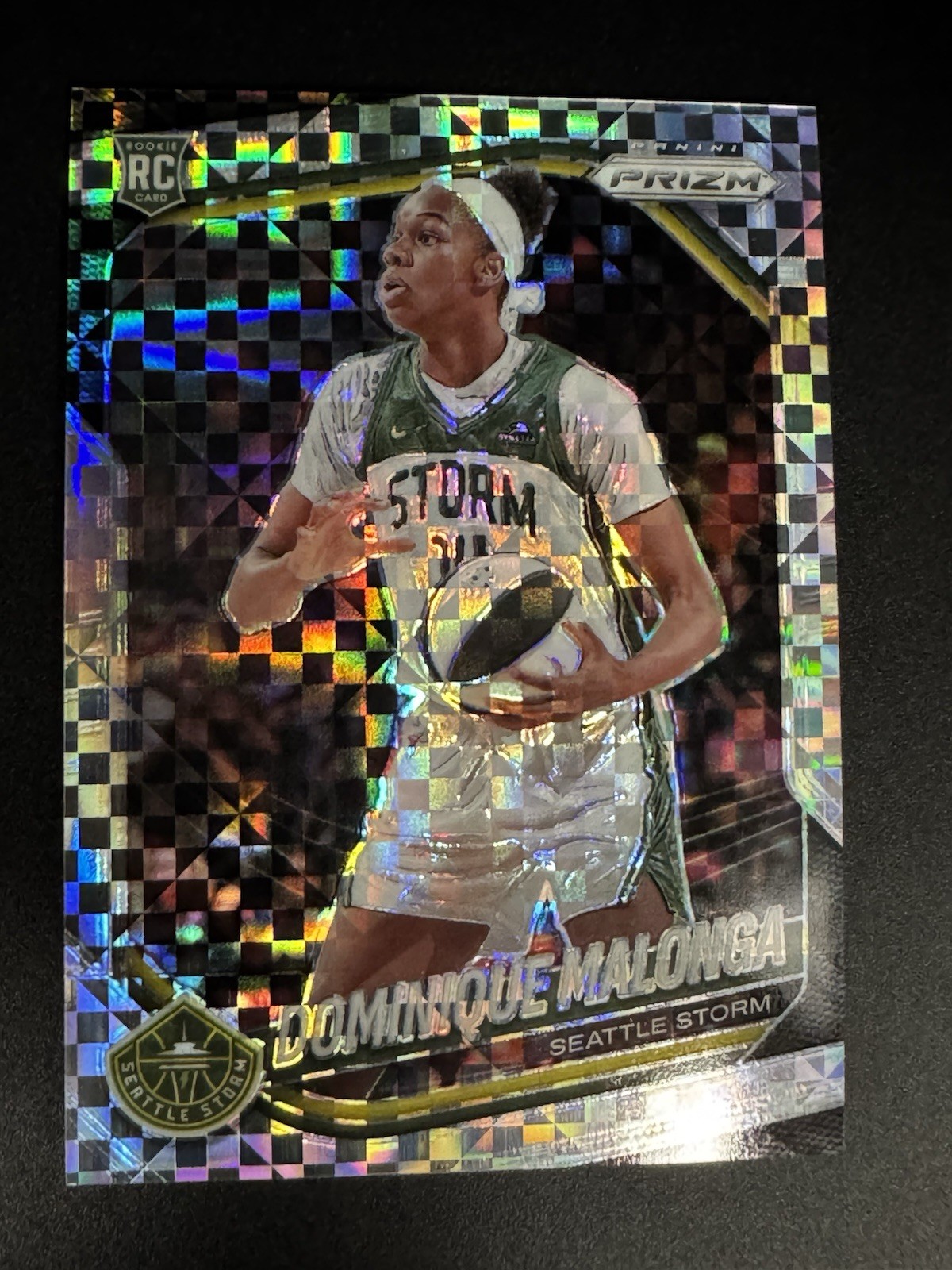 2025 Panini Prizm Dominique Malonga 116 Checkerboard Seattle Storm Rookie