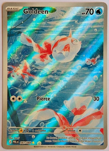 Goldeen 087/084 Pokemon Card Pitch Black Holo Near Mint