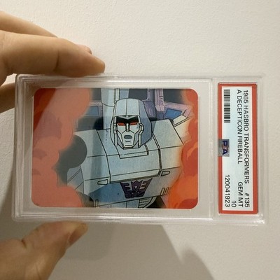 1985 Hasbro Transformers Card Decepticon Fireball (Megatron) #135 PSA 10