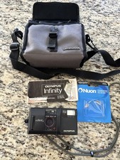 Olympus Infinity AF 35mm Zuiko 1:2.8 Lens P S Camera w/ Bag  NEW Battery Works