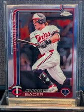 Harrison Bader 2025 Topps Chrome Baseball #62 - Minnesota Twins