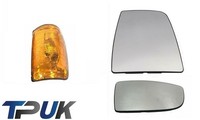 Ford Transit Mk8 Front Rechts Seitenspiegelglas Mit Orangen Blinker Linse Set
