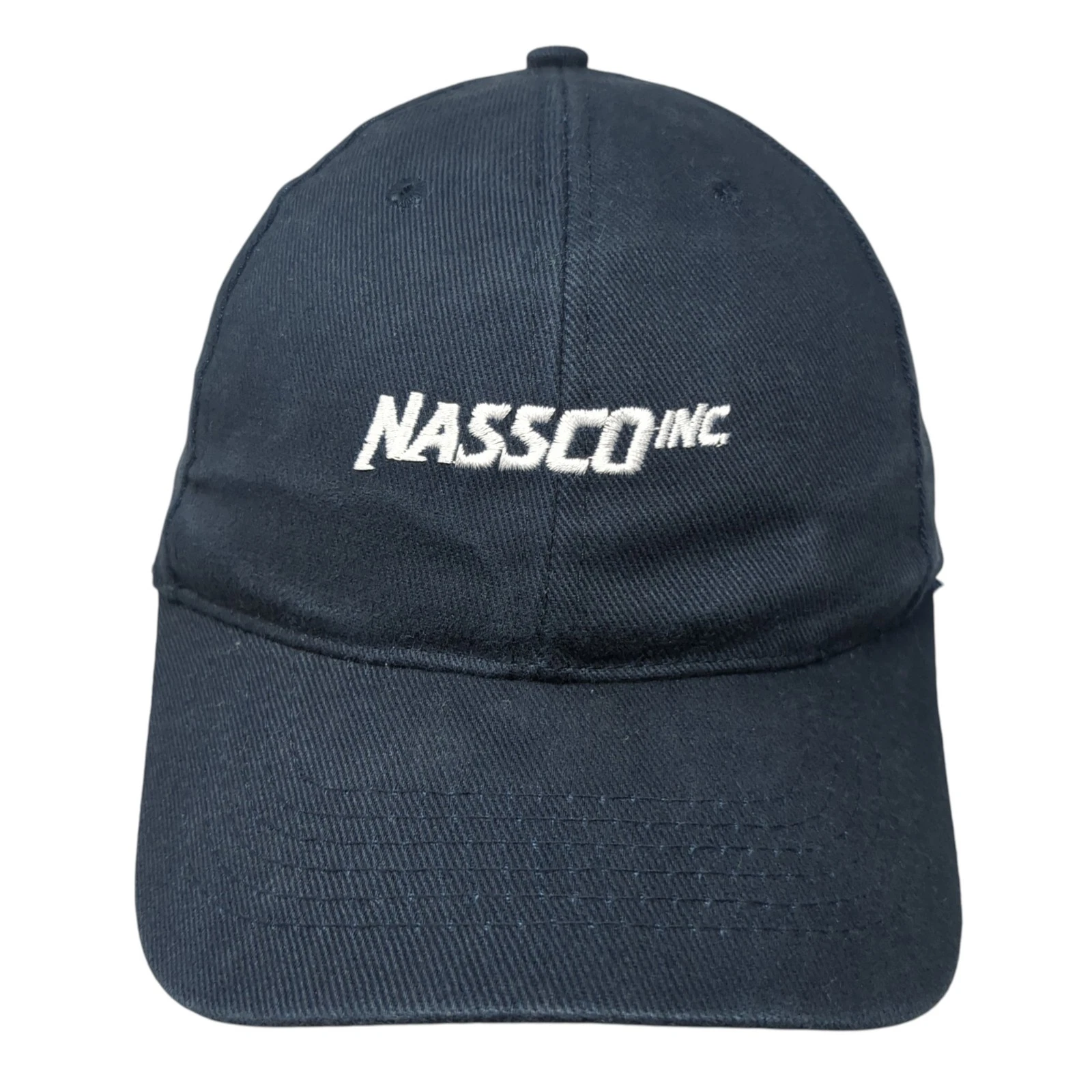 Nassco Inc Strapback Baseball Cap Blue One Size Adjustable Embroidered 6 Panel