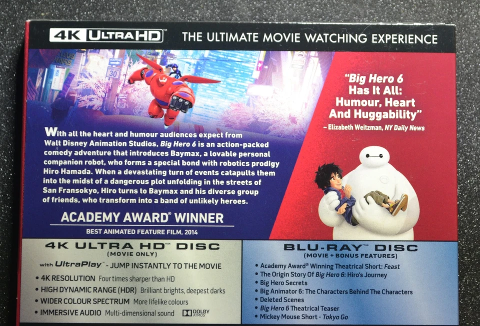 New & Sealed Big Hero 6 4K UHD + Blu-ray + Slip Cover - Image 4 of 4