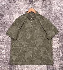New Tommy Bahama IslandZone Polo Shirt XL Mens Palm Fresco Hibiscus Green