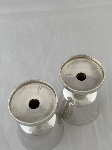 Sterling Silver Goblets or Wine Cups PAIR 1968 London ANTHONY HAWKSLEY Wedding - Picture 11 of 12