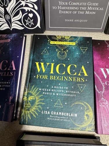 Wicca And Occult Books Lot (7) Witchcraft Witch Spells Beginner Moons Crystals - Picture 5 of 16