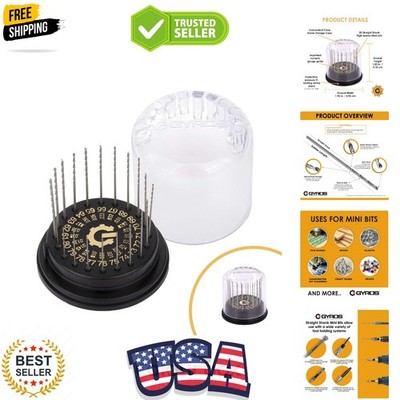 20 PCS Mini Twist Drill Bit Set to w/Dome Storage Case, High-Speed Steel Wire...