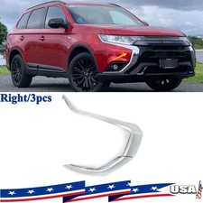 NEW For 2016-2020 Mitsubishi Outlander 3PCS Front Bumper RH Side Chrome Trim Set