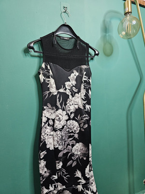 Quiz Size 10 Elegant Going Out Celebration Wedding Party Floral Dress Mesh 10