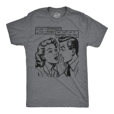 #ad Mens Funny T Shirts You Find It Offensive I Find It Funny Sarcastic Retro $9.50