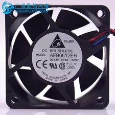 Delta AFB0612EH 6025 12V 0.48A 6CM 3-wire Dual-Ball Bearing cooling fan