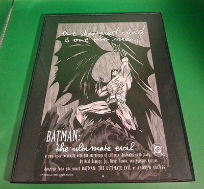 Batman The Ultimate Evil DC Comics Framed Print Ad 1995 8.5x11 