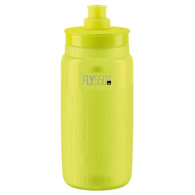 Elite Trink Flasche Fly Tex 550ml Gelb Fluo Wasser Sport Fahrrad MTB City Casual