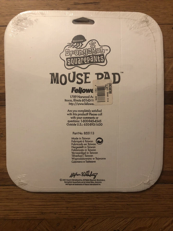 NEW Vintage Fellowes Sponge Bob SquarePants Mouse Pad 2002 Sealed Package NOS - Image 2 of 3