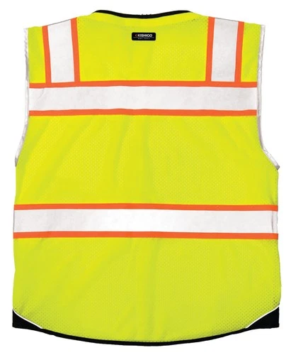 Kishigo Men's High Visibility Reflective Premium Black Series Black Bottom Ve... image 4