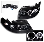 1999-2004 FORD MUSTANG 2DR COUPE HALO PROJECTOR HEAD LIGHTS LAMPS BLACK NEW PAIR