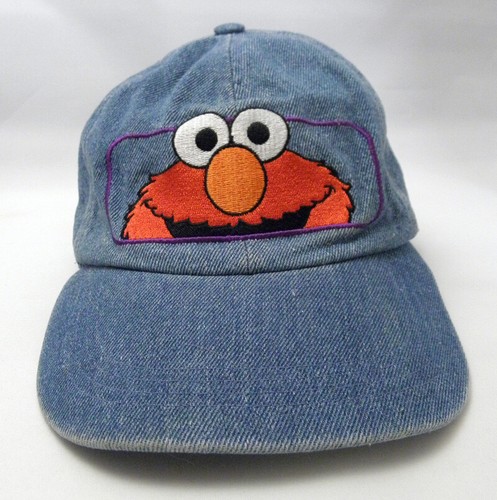 Vintage Elmo Denim eng anliegende Baseballkappe Mütze Sesamstraße Jim Henson Jugend SELTEN GEBRAUCHT, IN EINWANDFREIEM ZUSTAND - Bild 2 von 8
