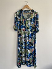 PS Paul Smith EU46 UK 16 Multicoloured Dress Floral Viscose Button Up