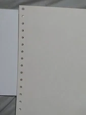 Continuous Dot Matrix Vintage Printer Paper 25 Sheets 8.5 x 11 1980s