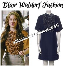 Marc by Marc Jacobs ruffle embellished dress in navy S