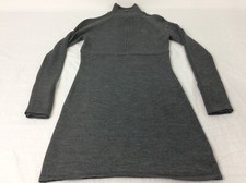 Altheta Womens Small Wool Blend Knee Length 1/2 Zip High Neck Sweater Dress EUC