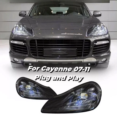 Pair Matrix LED Headlights DRL Assembly Upgrade For Porsche Cayenne 957 2007-10 - Picture 4 of 13