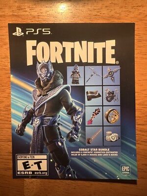 FORTNITE COBALT STAR BUNDLE, INCLUDES 1000 V-BUCKS - PS SONY PLAYSTATION PS5